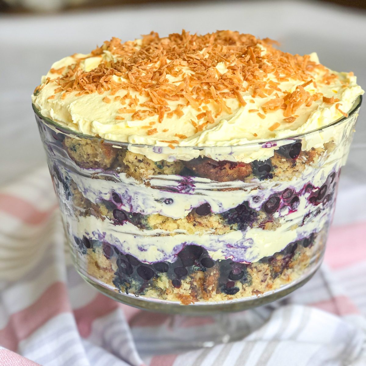 Blueberry Banana Coconut Trifle